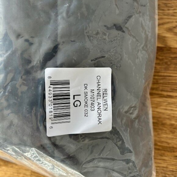BNWT - Relwen Channel Anorak Jacket - Large - Dark Smoke - Picture 7 of 7